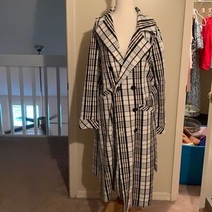 ASOS plaid trench coat